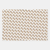 Kerstfeest Joy Leopard Pattern Inpakpapier Vel (Voorkant 3)