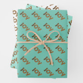 Kerstfeest Joy Leopard Pattern Inpakpapier Vel (In situ)