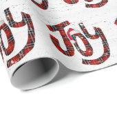 Kerstfeest Joy Tartan Pset Cadeaupapier (Rol Hoek)