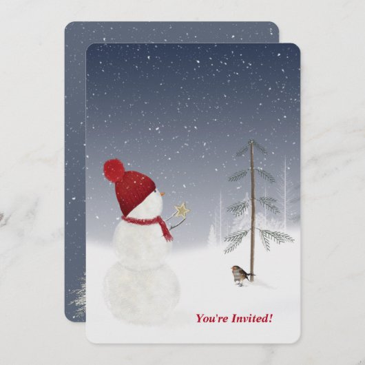 kerstfeest kaart (Voorkant / Achterkant)