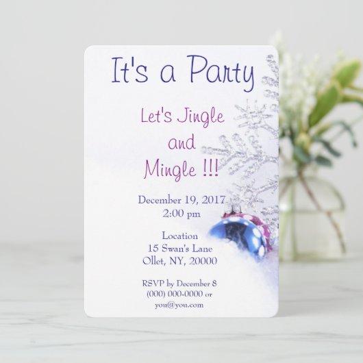 kerstfeest kaart (Staand voorkant)