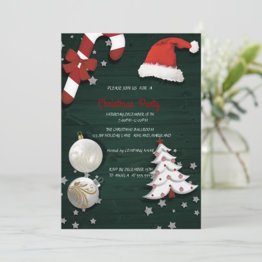 kerstfeest kaart (Staand voorkant)