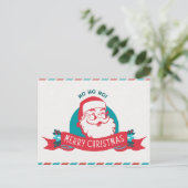 Kerstfeest Kaart met de Kerstman: Deel de magie (Staand voorkant)