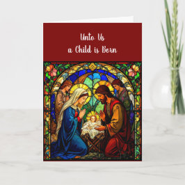 Kerstfeest Kaart van het Glas in lood