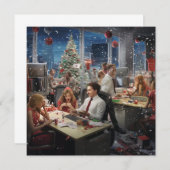 kerstfeest kantoor save the date (Voorkant / Achterkant)