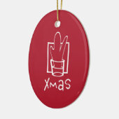 Kerstfeest Keramisch Ornament (Links)