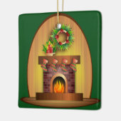 Kerstfeest Keramisch Ornament (Links)