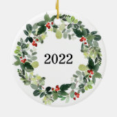 Kerstfeest kerstfeestdag keramisch ornament (Achterkant)