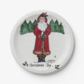 "Kerstfeest" kerstmis en witte duif Papieren Bordje (Voorkant)