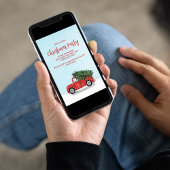 Kerstfeest klassieke rode vrachtwagen kaart