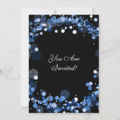 Kerstfeest Krans Blauw Kaart (Achterkant)