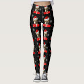 kerstfeest leggings mode  Bulldog (Voorkant)