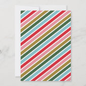 Kerstfeest Merry & Bright Retro Kleurrijk Witte Ke Kaart (Achterkant)