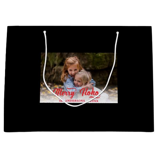 Kerstfeest Merry Ho Ho Groot Cadeauzakje (Voorkant)