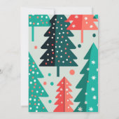 Kerstfeest met cocktail nodigt uit tot Forest Snow Kaart (Achterkant)