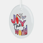 Kerstfeest met de wereld glas ornament (Voorkant links)