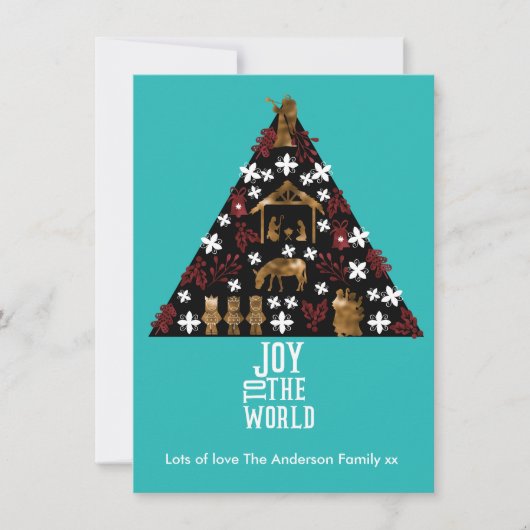 Kerstfeest met feestdag feestdagenkaart (Voorkant)