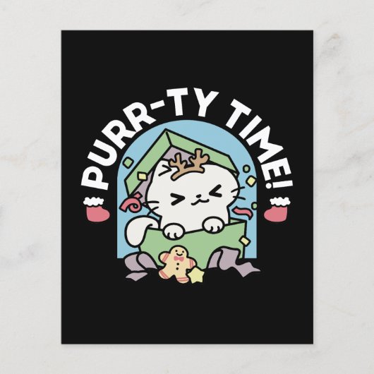 Kerstfeest met Gesponnen-ty Time Cat Flyer (Voorkant)