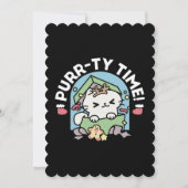 Kerstfeest met Gesponnen-ty Time Cat Kaart (Voorkant)