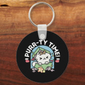 Kerstfeest met Gesponnen-ty Time Cat Sleutelhanger (Achterkant)