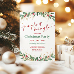 Kerstfeest met Holly Jingle en Mingle Kaart