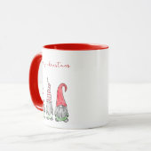 kerstfeest met kerst gnoom gnomen santa mok (Voorkant links)