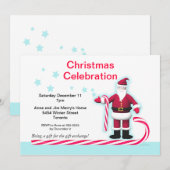 Kerstfeest met kerstfeest, snoepriet en kerstfeest kaart (Voorkant / Achterkant)