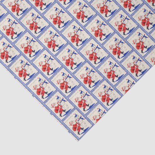 kerstfeest met kerstmis - snowman tissuepapier (Detail)