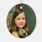 Kerstfeest met kinderen keramisch ornament (Links)