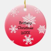 Kerstfeest met kinderen keramisch ornament (Achterkant)