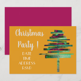 Kerstfeest met moderne ambachtelijke kerstboom kaart