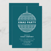 Kerstfeest met moderne kerstdiscobal kaart (Voorkant / Achterkant)