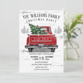  kerstfeest met Red Truck Rustic Kaart (Staand voorkant)
