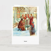  kerstfeest met Retro Feestdagen Kaart (Achterkant)