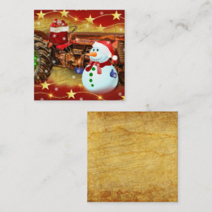 kerstfeest met rode Boerderijen Notitiekaartje