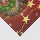  kerstfeest met rode Boerderijen Tissuepapier (Detail)