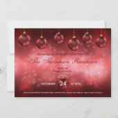 Kerstfeest met rode kerstfeestjes kaart (Achterkant)