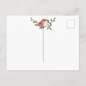 Kerstfeest met Rode Roos Bespaar de Datum Aankondigingskaart (Achterkant)