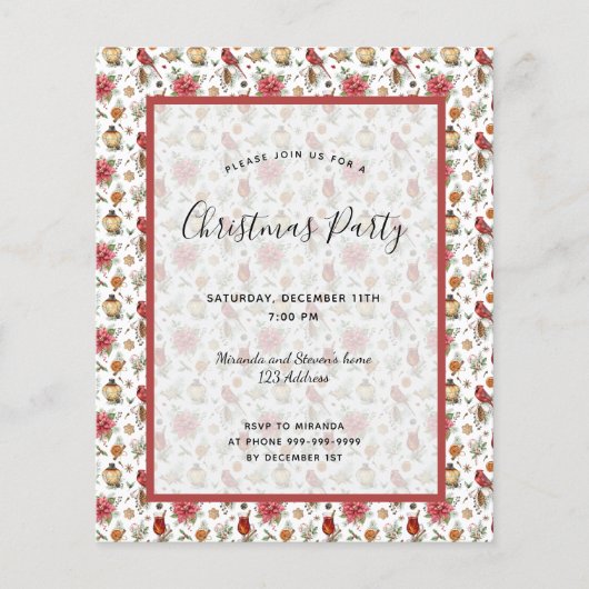 Kerstfeest met rood-wit patroon (Voorkant)