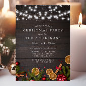 Kerstfeest met Rustieke Dennenhout Kaneel Sinaasap Kaart