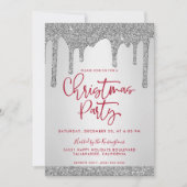 kerstfeest met Silver Glitter Kaart (Voorkant)