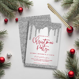 kerstfeest met Silver Glitter Kaart