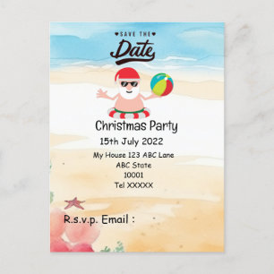 Kerstfeest met Sinterklaas Bewaar de datum Briefkaart