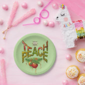 Kerstfeest met Teach-Peace Papieren Bordje (Feest)