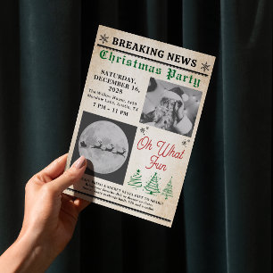 Kerstfeest met Vintage Krantenboom Kaart