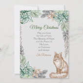 Kerstfeest met Wolf en Wilderness Hol Feestdagenkaart (Voorkant)