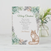 Kerstfeest met Wolf en Wilderness Hol Feestdagenkaart (Staand voorkant)