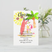 Kerstfeest met zomerretro kaart (Staand voorkant)