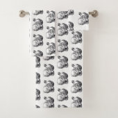 kerstfeest met zwarte kerstmis bad handdoek (Insitu)