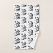  kerstfeest met zwarte kerstmis bad handdoek (Handdoek)